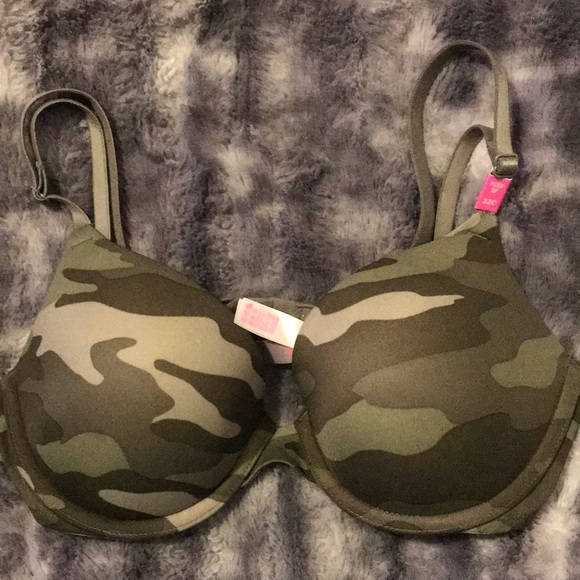 BRA  size 32C FROM PINK  VICTORIA’s SECRET IN CAMO - Picture 1 of 5